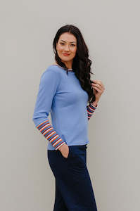 Tops: Alma Merino Top - Blue
