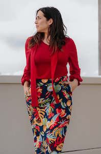 Merino Uppsala Top, Red