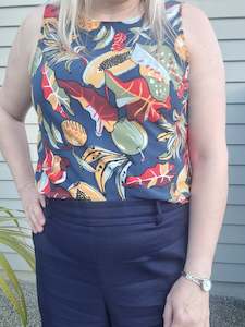 Frontpage: Jenny Top - Papaya Print