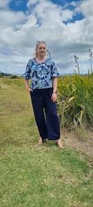 Perfect Linen Pant - Navy - Linen Cotton Blend