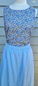 Jenny Top - Blue Ditzy Floral Cotton