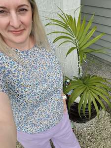 Emily Top, Blue Floral
