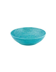 Bordallo: Bordallo Pinheiro - Blue Flora Salad Bowl 30.5cm