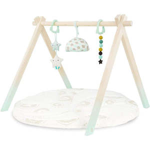 Maison Battat: Starry Sky Wooden Baby Play Gym & Mat