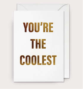 Postco: You’re the Coolest Gold Lettering Card