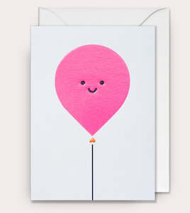 Postco: Pink Smiley Balloon Card