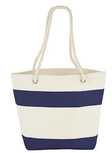 Outdoors: Capri Stripes Cotton Shopper Tote