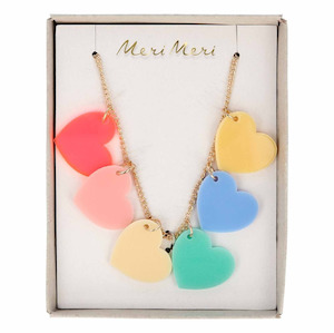 Baby Accessories: Meri Meri - Rainbow Hearts Necklace