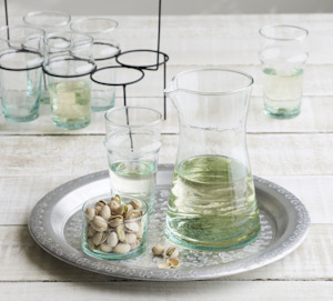 Serveware: Le Verre Beldi Carafe Flared Blue