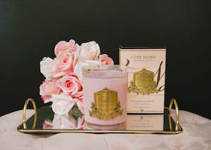 Home Fragrance: Crystal Lid Candle Pink Vessel - Pink Champagne 450g