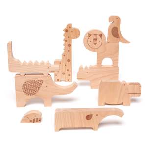 Safari Jungle Wooden Puzzle + Play