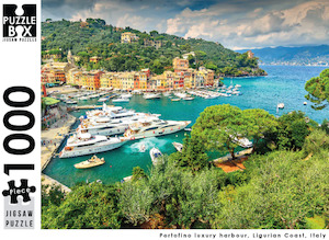 Games Puzzles: Premium Cut 1000pc Puzzle: Portofino Harbour, Italy