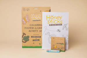Arts Crafts: Honeysticks Jumbo Posters & Crayons Activity Pack