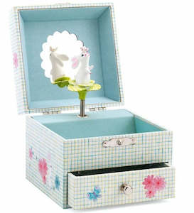 Childrens Interiors: Sweet Rabbits Song Musical Jewellery Trinket  Box
