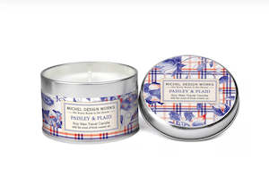 Home Fragrance: Michel Design Works Paisley & Plaid Travel Candle