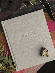 Stationery Books: Guests. Guest Book. Grey