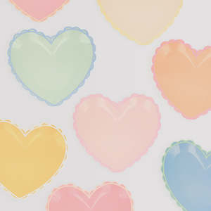 Pastel Heart Plates - Small