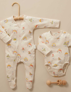 Arctic Faces Printed Zip Growsuit