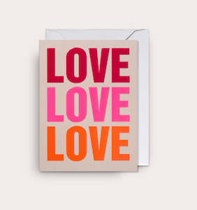 Love Love Love Mini Card