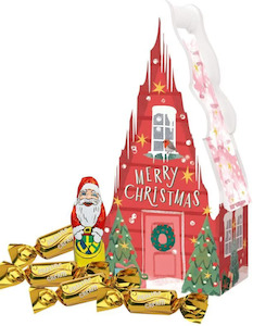 Windel Christmas Wooden Townhouse with Chocolate Pralines