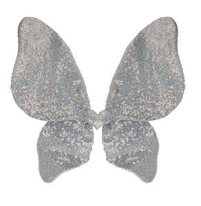 Sparkle Sequin Butterfly Wings Silver