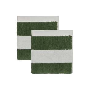 Dining: Raita Wash Cloths - Dark Green