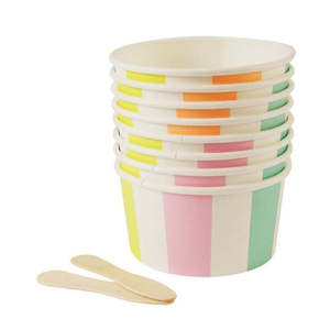 Meri Meri - Striped Ice Cream Cups