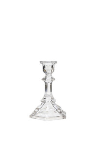 Homewares: Clear Cut Glass Taper Candlestick