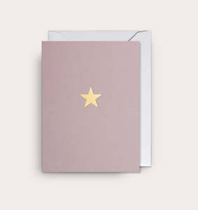 Lagom Design: Gold Star Pink Mini Card