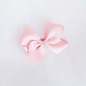 L&S - Pink Ribbon Bow Hair Clip