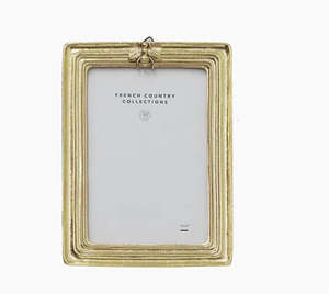 Ribbed Gold Bee Photo Frame 4x6