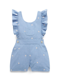 Baby And Child: Blue Daisy Overalls