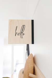 Ply Signs: Hello/Goodbye Sign