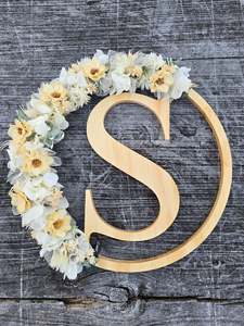 Wreaths: Initial Wreath (With floral arrangment)