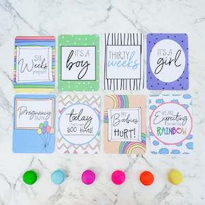 Rainbow Baby Pregnancy Milestone Cards