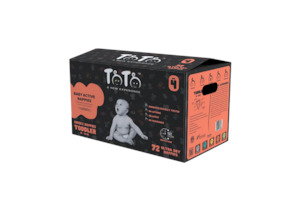 TOTO PREMIUM NAPPIES FOR TODDLER - SIZE 4 - 72 NAPPIES - 10 TO 15KG