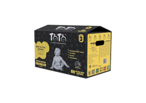 Nappies Wetbags: TOTO PREMIUM NAPPIES FOR CRAWLER - SIZE 3 - 88 NAPPIES - 6 TO 11KG
