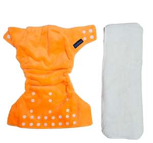 BeBops Reusable cloth Nappy :ORANGE