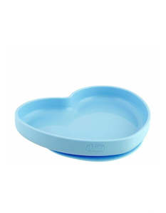 Chicco: Silicone Heart Shaped Plate 9m+ Teal