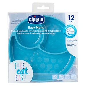 Chicco: Silicone Divided Plate 12m+ Teal