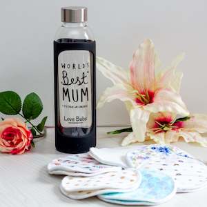 Love Bubs: Love Bubs Glass Drink Bottle with Silicon Sleeve