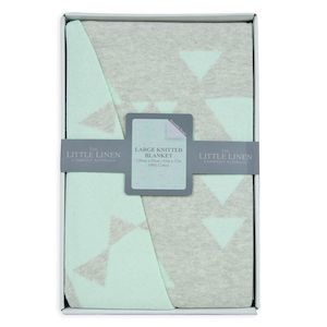 THE LITTLE LINEN COTTON COT KNIT BLANKET SEGA