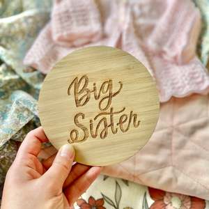 Birth Announcements: Lovely Lettering Sibling Announcement Card
