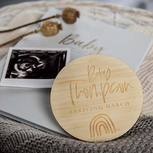 Birth Announcements: Personalised Rainbow Announcement Card