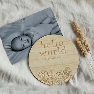 Floral Birth Announcement Card