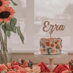 Bamboo Personalised Cake Topper (other colours available)