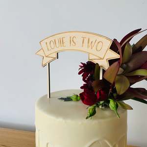 Banner Personalised Cake Topper (other colours available)