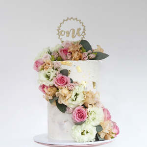 Cake Topper Collection: Vine Personalised Cake Topper (other colours available)