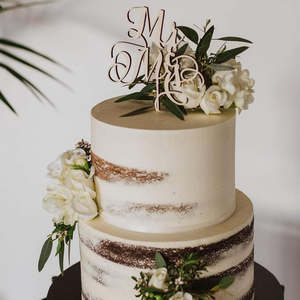 Cake Topper Collection: Mr & Mrs Cake Topper (other colours available)