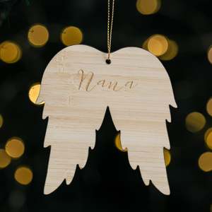 Angel Wings Christmas Bauble